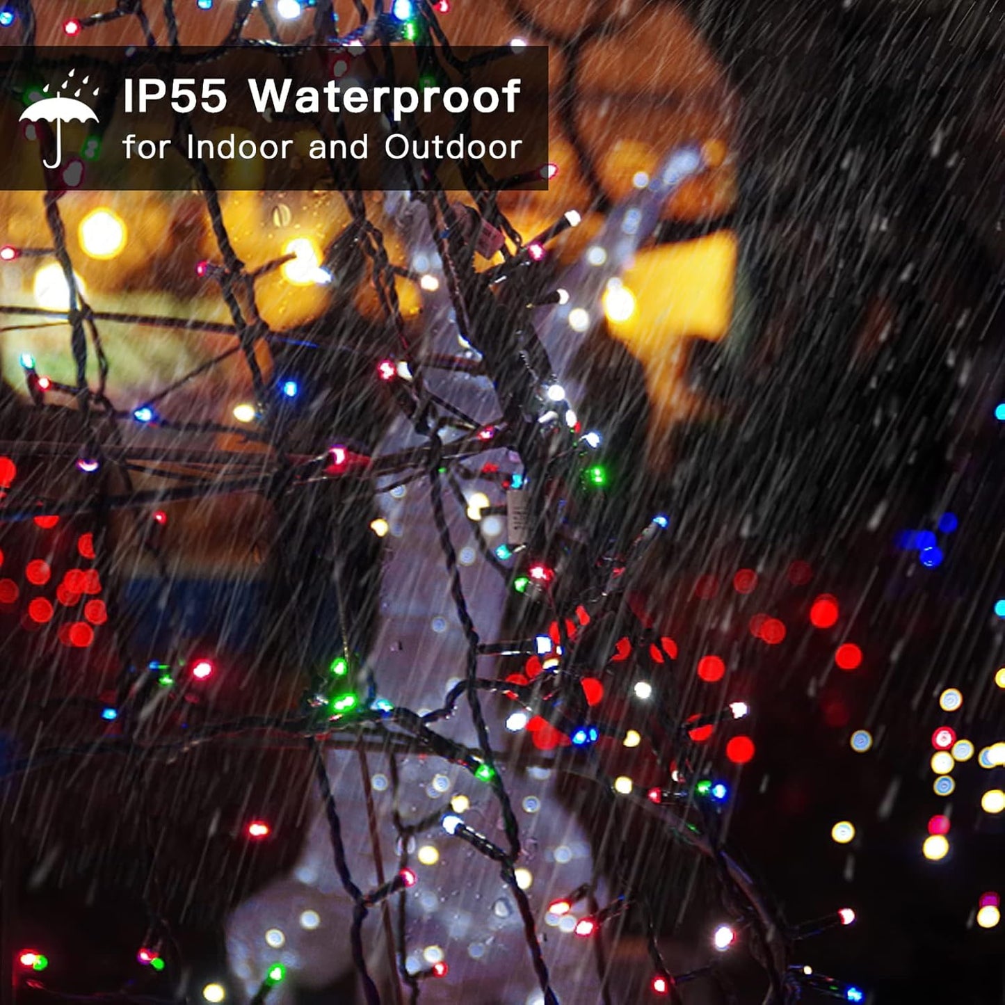 300 LED Christmas String Lights, 108FT - UL Certified Outdoor & Indoor Fairy Lights for Tree, Patio, Garden, Party, Wedding, Halloween, Holiday Decor