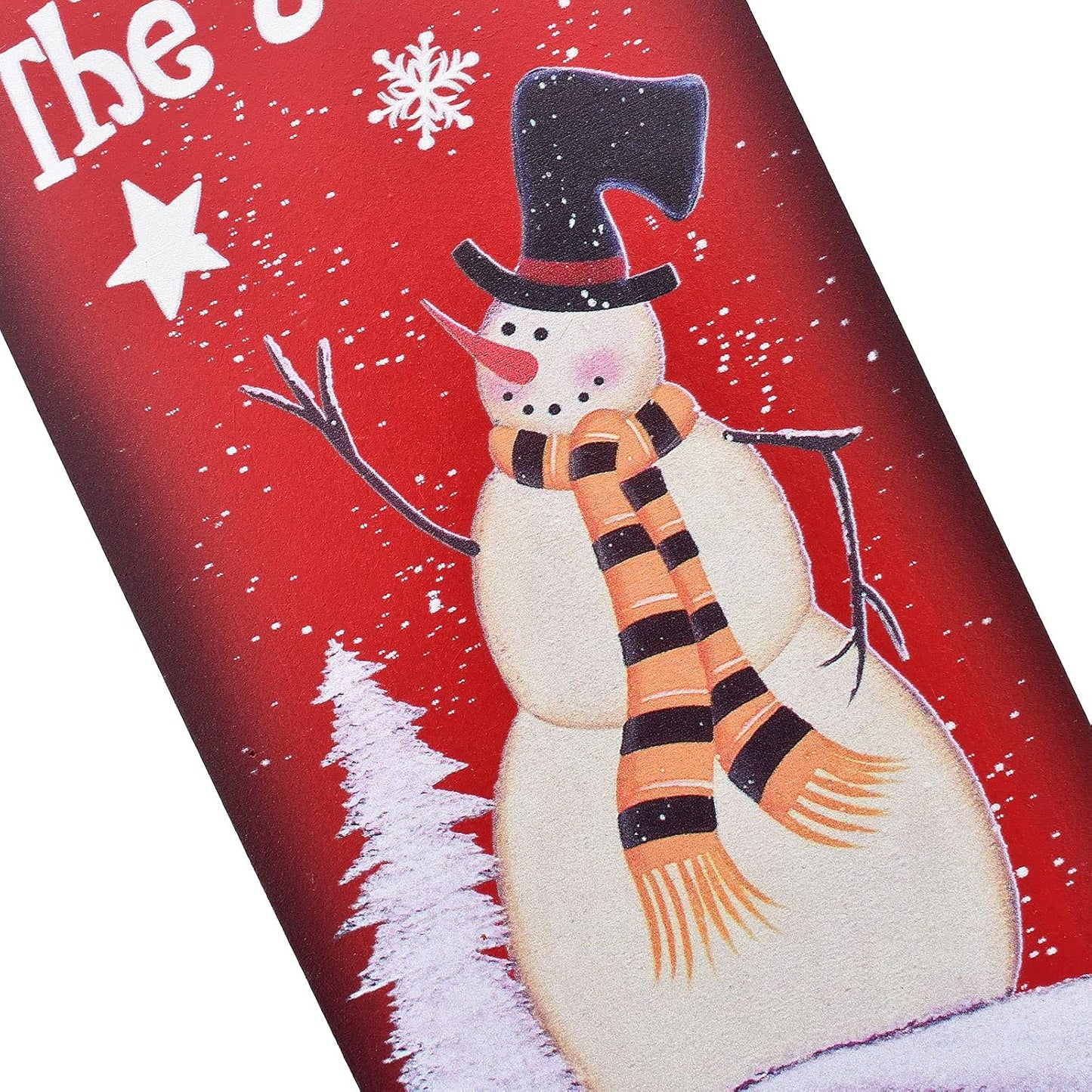 Christmas Sled Decoration Wooden Snowman Welcome Sign Xmas Sleigh Wall Decor Outdoor Hanging Santa Sleigh Rustic Christmas Porch Decor Snowman Wooden Decor Winter Festive Holiday (C)