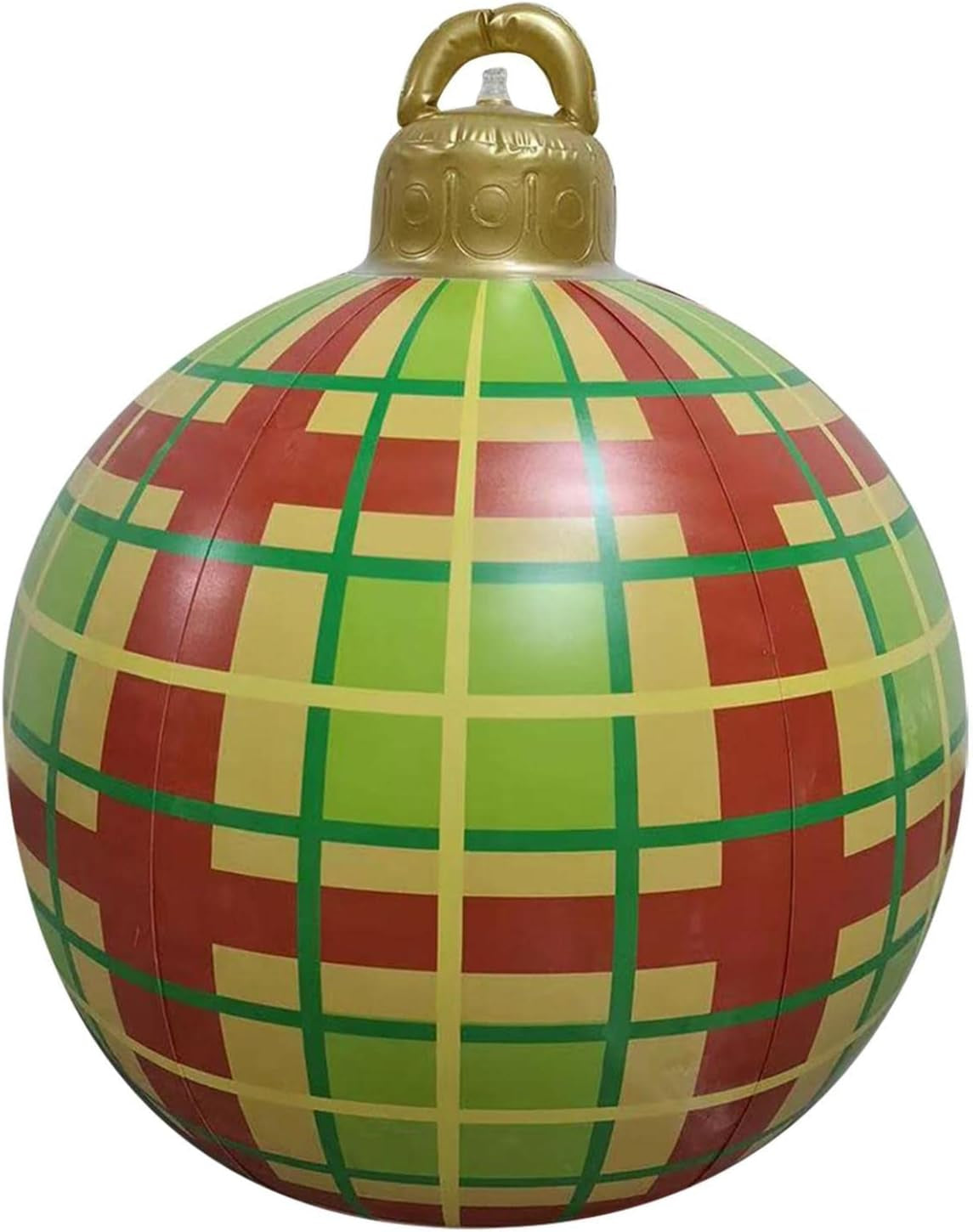 Giant Christmas Orderment - Giant Christmas Blow up Balls Ornaments, 24Inch PVC Inflatable Decorated Christmas Balls with Pump - Holiday Outdoor Yard Christmas Inflatables Decorations