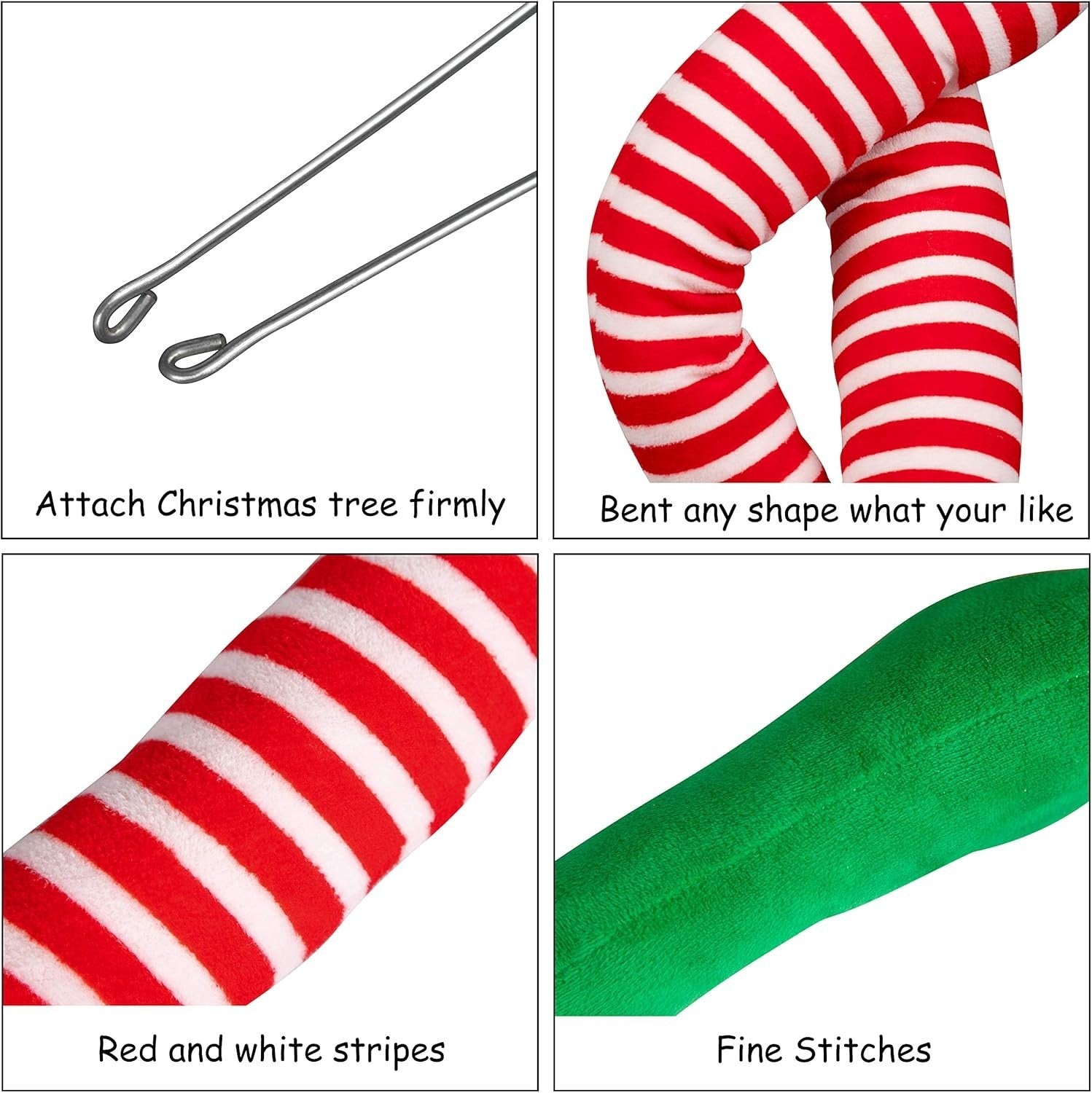 23” Christmas Elf Stuffed Legs Stuck Tree Topper Decorations -Xmas Holiday In...