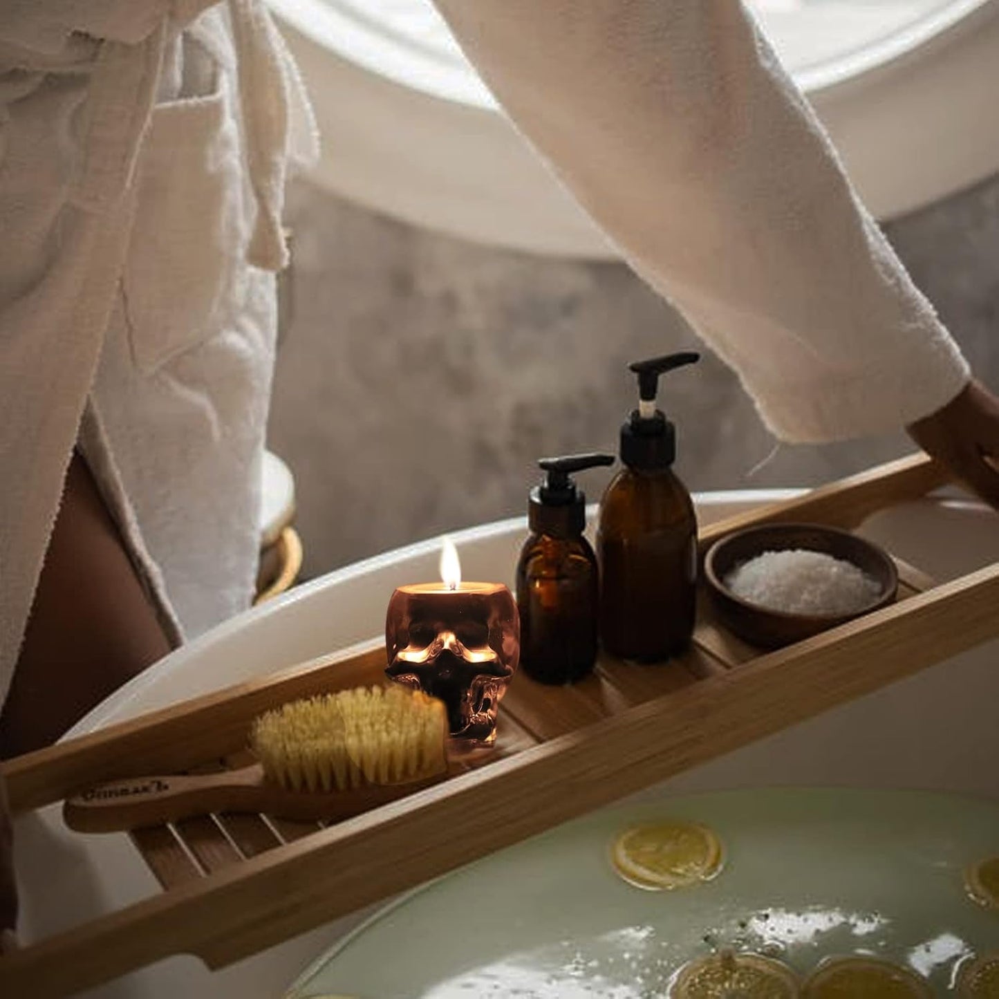 Scented Candles for Men, Novelty Gifts for Men, Cologne Candle Aromatherapy for Boyfriends Husband, Birthday Gift Idea, Grass Jar Skull Candles, Home Decor Candle (4.5Oz)