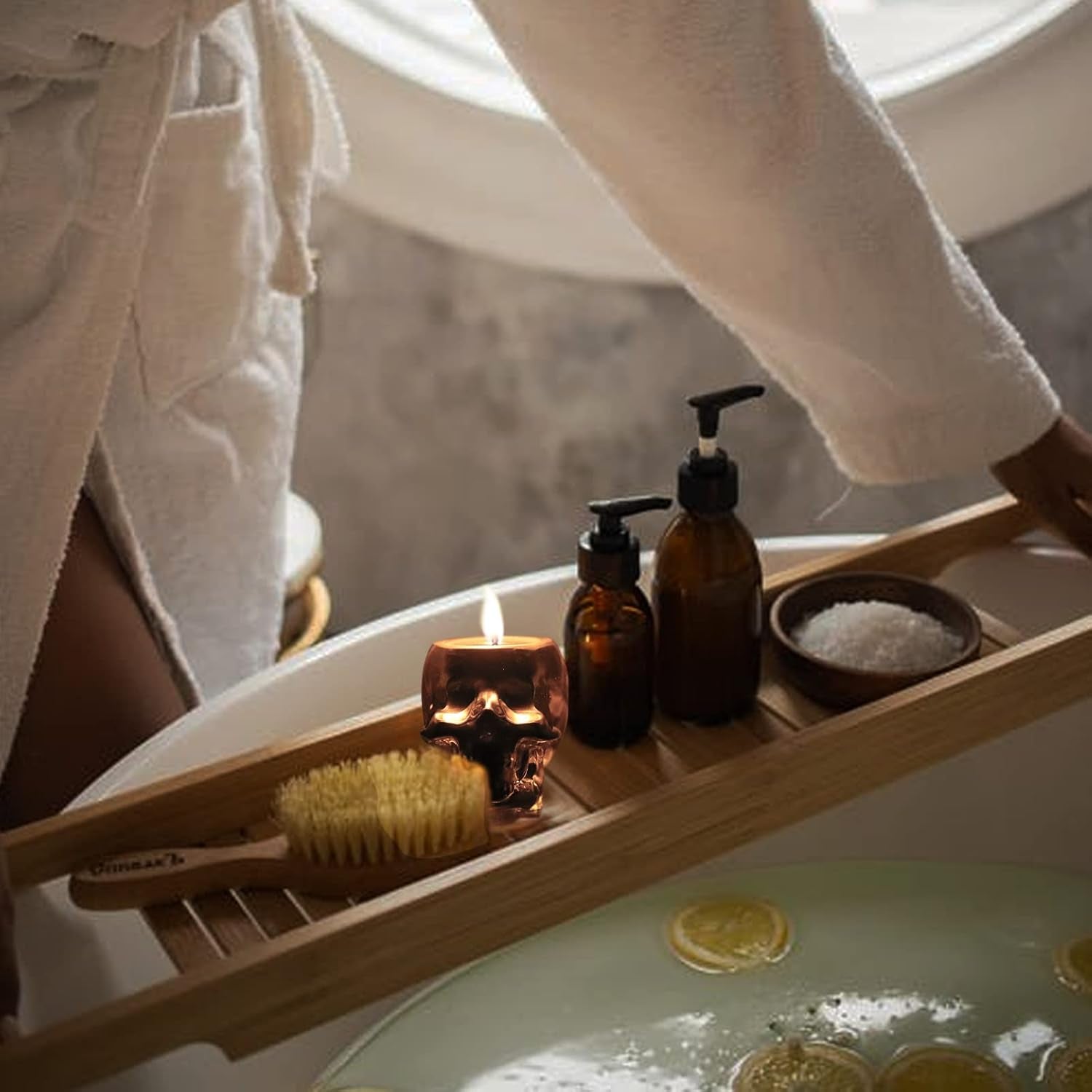 Scented Candles for Men, Novelty Gifts for Men, Cologne Candle Aromatherapy for Boyfriends Husband, Birthday Gift Idea, Grass Jar Skull Candles, Home Decor Candle (4.5Oz)