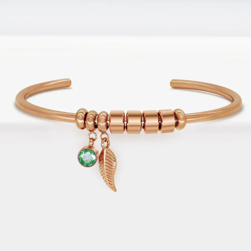 Diy Beaded Lettering Stainless Steel Bracelet