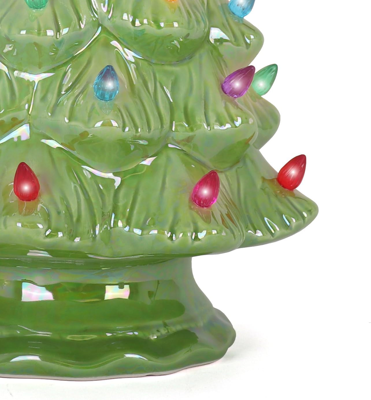 Ceramic Christmas Tree - Tabletop Christmas Tree with Lights - (15.5" Large Pear