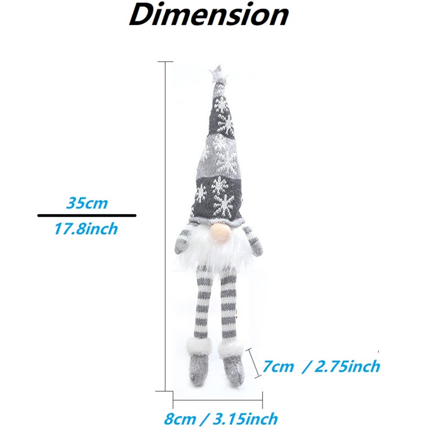 3Pcs LED Lighted Christmas Gnomes Tomte Elf Doll with Dangling Legs Santa Plush