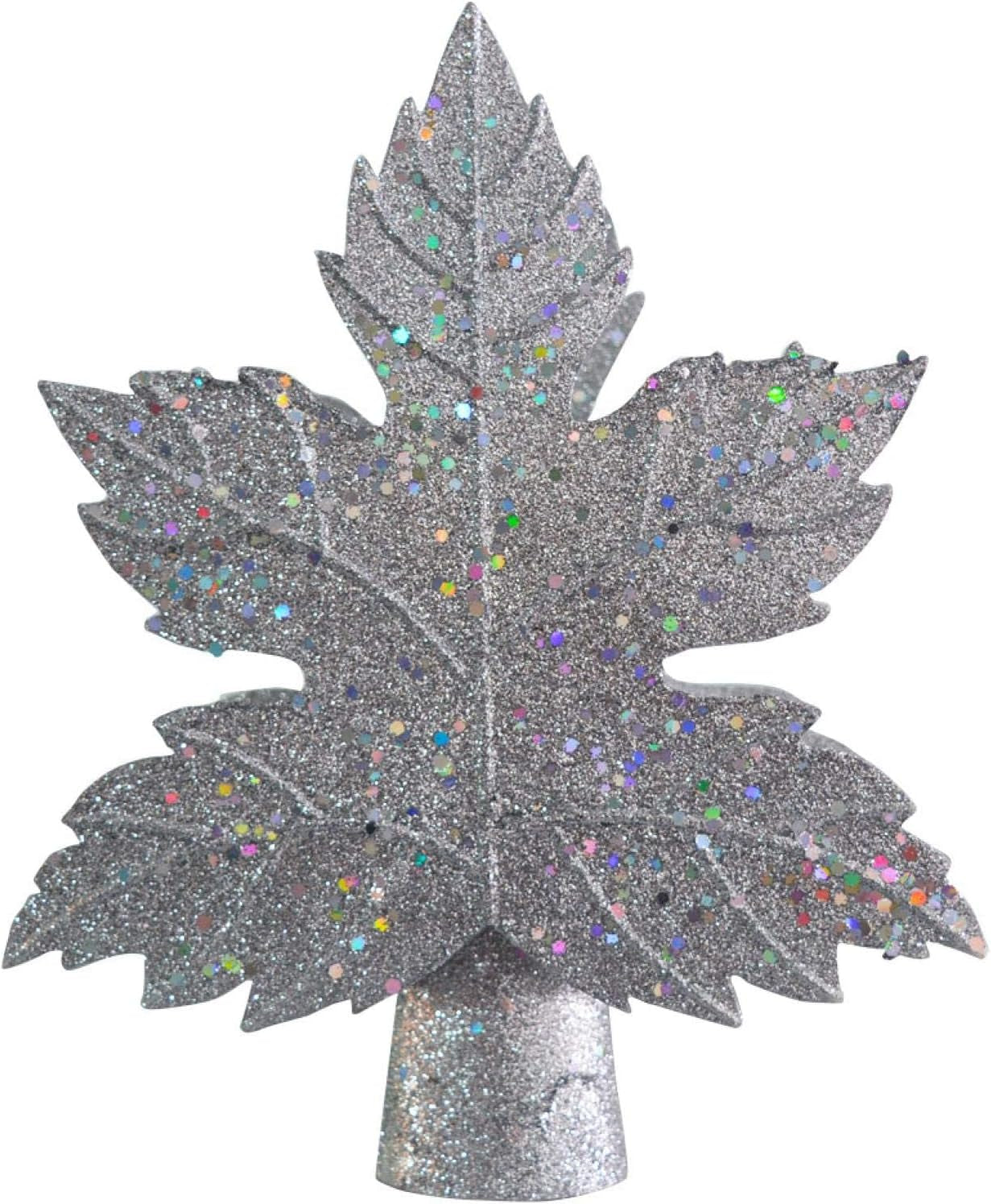 Star Christmas Tree Topper Christmas Tree Topper Lighted with 3D Rotating Snowflake Projector Lights LED Tree Top Projector for Xmas Holiday Home Party(Silver)