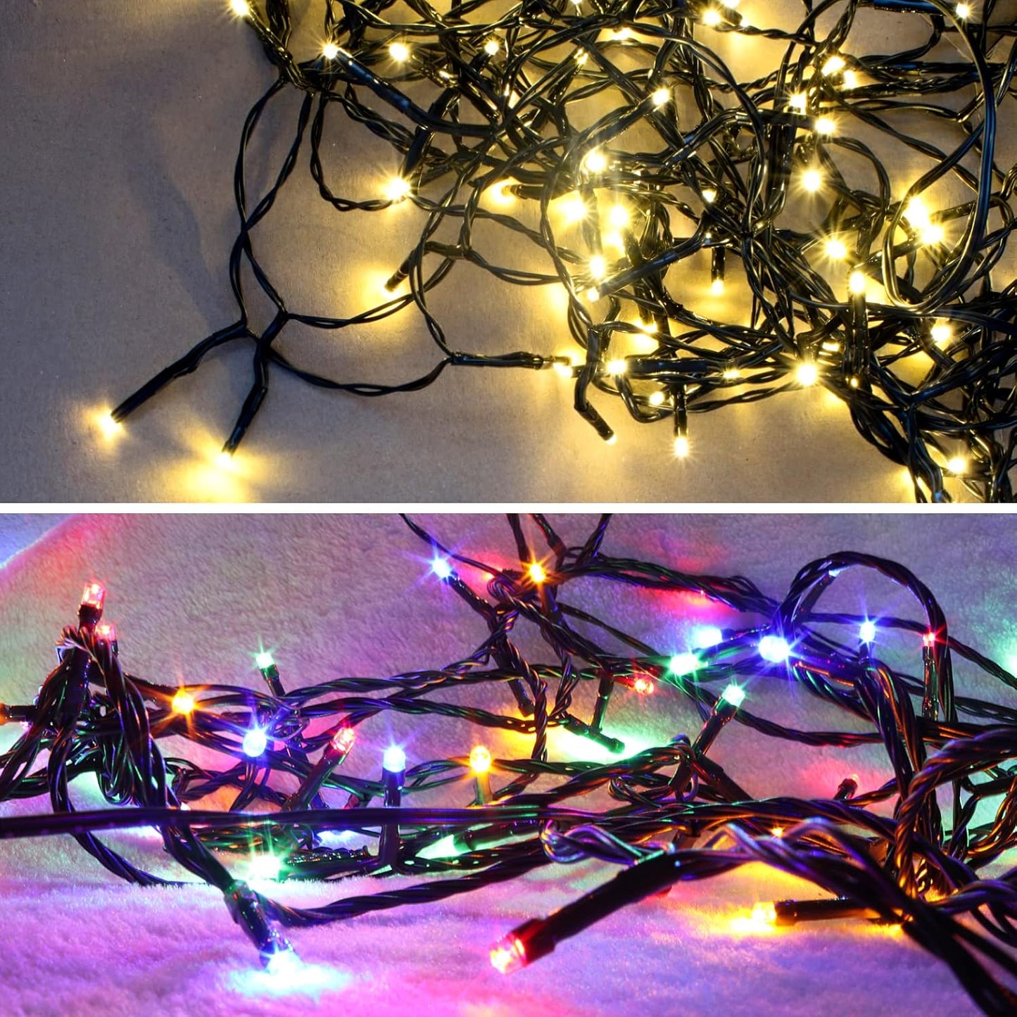300 LED Christmas String Lights, 108FT - UL Certified Outdoor & Indoor Fairy Lights for Tree, Patio, Garden, Party, Wedding, Halloween, Holiday Decor