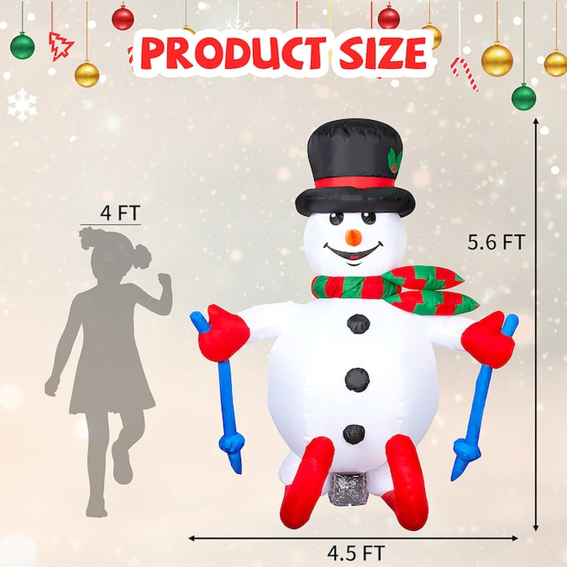 5.6-Ft Lighted Snowman Christmas Inflatable