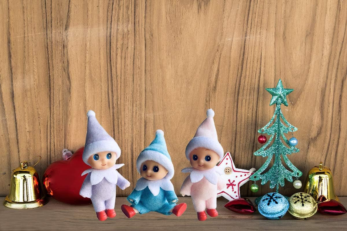 Tiny Baby Elf Doll | Christmas Miniature Elf Decoration | Newborn Gift | Baby Grow Dolls with Feet and Shoes (Purple)