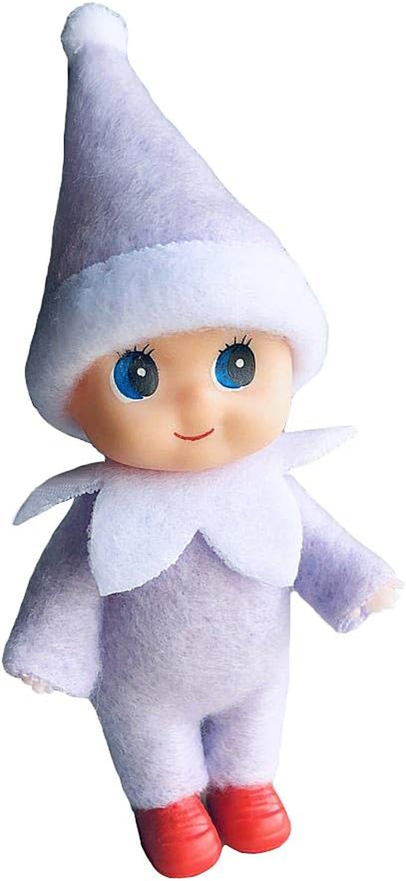 Tiny Baby Elf Doll | Christmas Miniature Elf Decoration | Newborn Gift | Baby Grow Dolls with Feet and Shoes (Purple)