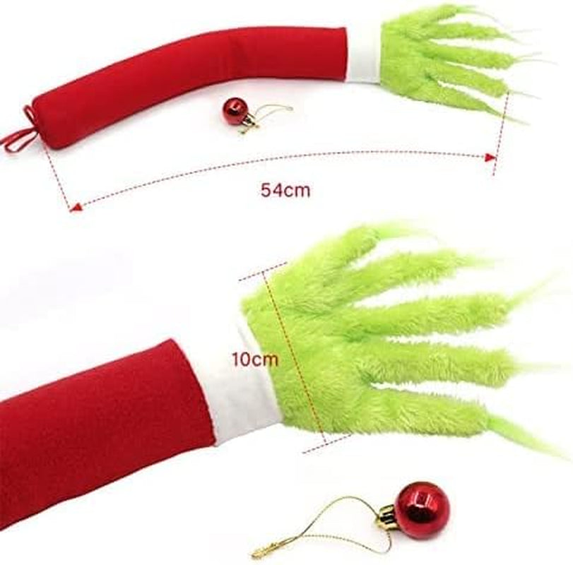 Christmas Elf Body Decorations,Elf Arms for Christmas Tree Decorations, Elf Head for Christmas Tree Decoration,Thief Stole Christmas Elf Stuffed Legs Stuck Tree Topper Garland Ornaments (Elf Arms-A1)