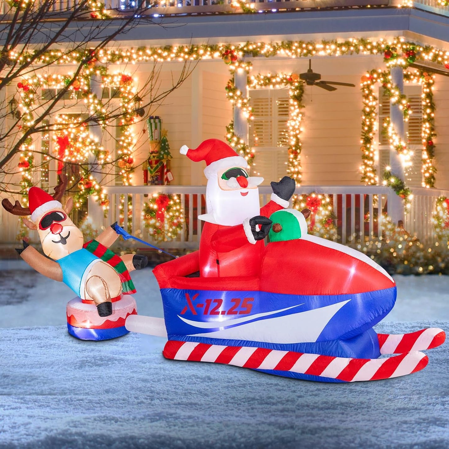 8.5 FT Christmas Inflatables Outdoor Decorations, Funny Christmas Inflatables Sa