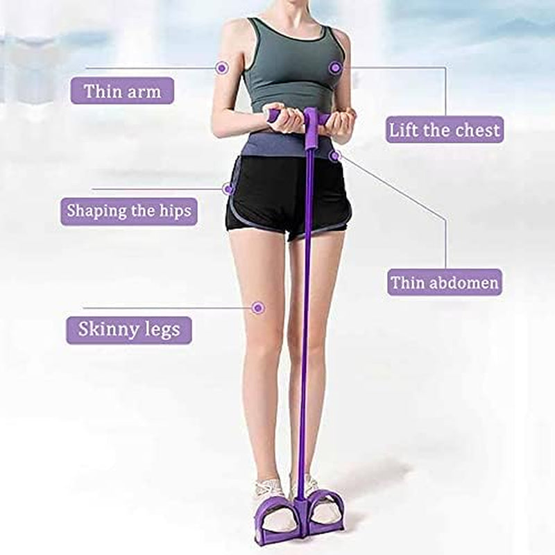 Multifunction Pedal Resistance Band, Elastic Pull Yoga Tension Rope, Natural Latex Tension Rope Fitness Equipment, for Abdomen, Waist, Arm, Leg Stretching Slimming Training