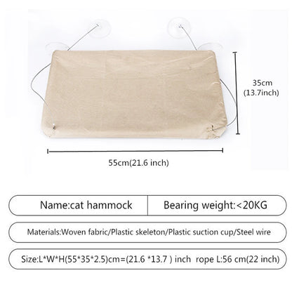 Hanging Cat Bed Pet Cat- Hammock Aerial Cats Bed House Kitten Climbing Frame Sunny Window Seat Nest Bearing 20Kg Pet Winter