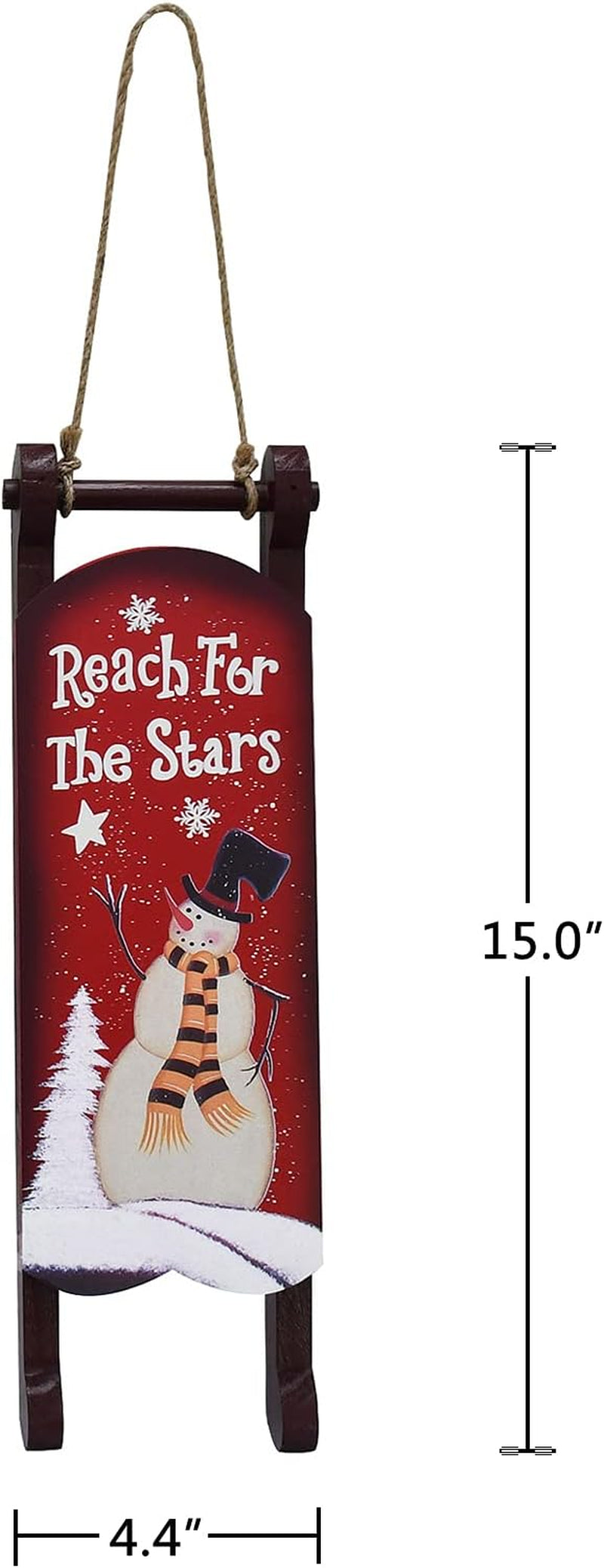 Christmas Sled Decoration Wooden Snowman Welcome Sign Xmas Sleigh Wall Decor Outdoor Hanging Santa Sleigh Rustic Christmas Porch Decor Snowman Wooden Decor Winter Festive Holiday (C)
