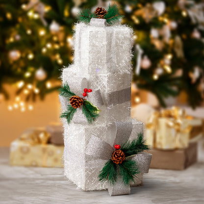 White Christmas Lighting Gift Box