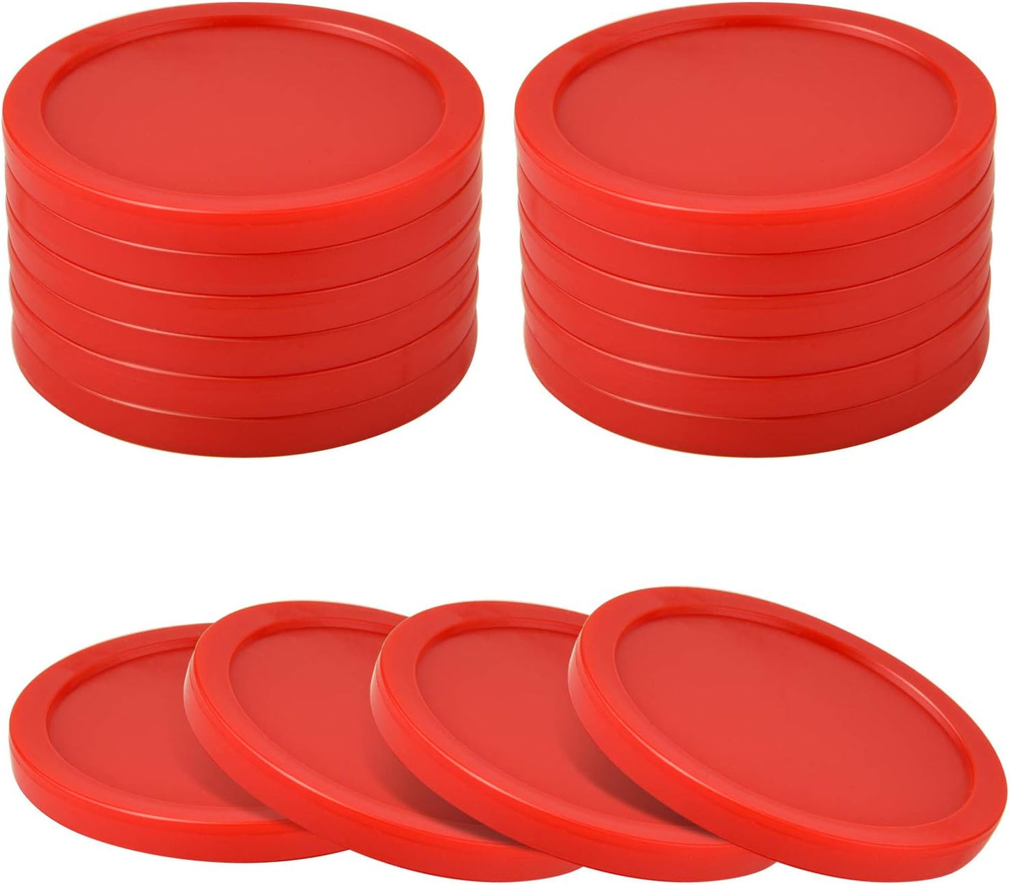 12 Pieces Home Air Hockey Pucks 2.5 Inch Heavy Replacement Pucks for Game Tables Equipment Accessories, 12 Grams