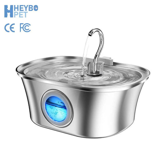 Stainless Steel Cat Water Fountain 3.2L - Automatic Pet Drinking Fountain for Cats Dogs with Filter