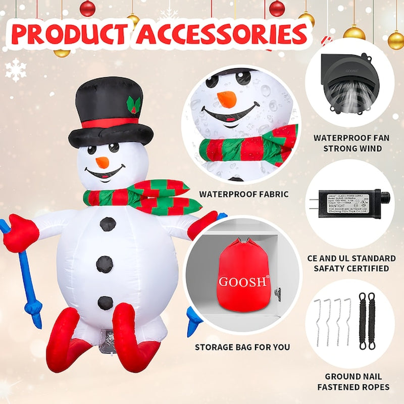 5.6-Ft Lighted Snowman Christmas Inflatable