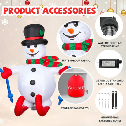 5.6-Ft Lighted Snowman Christmas Inflatable
