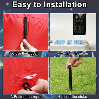 10FT Christmas Inflatables Gingerbread House Archway, Blow up Christmas Inflatables Archway with Gingerbread Man Outdoor Decorations with Build-In LED Lights for Garden Lawn Porch Holiday Party Decor