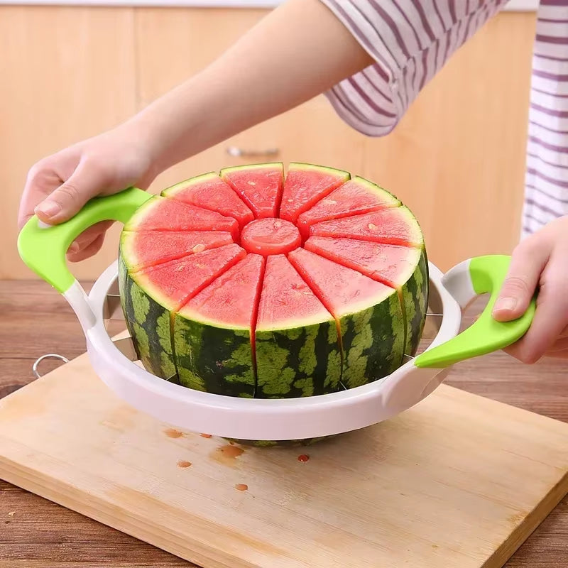 Watermelon Slicer Cutter- Stainless Steel Fruit Apple Divider Peeler- Apple Corer Slicer Cabbage Cutting Tools Kitchen Accessories