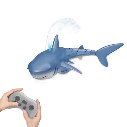 Smart Rc Shark Whale Spray Water Toy- Remote Controlled Boat Ship Submarine Robots Fish Electric Toys for Kids Boys Baby Children