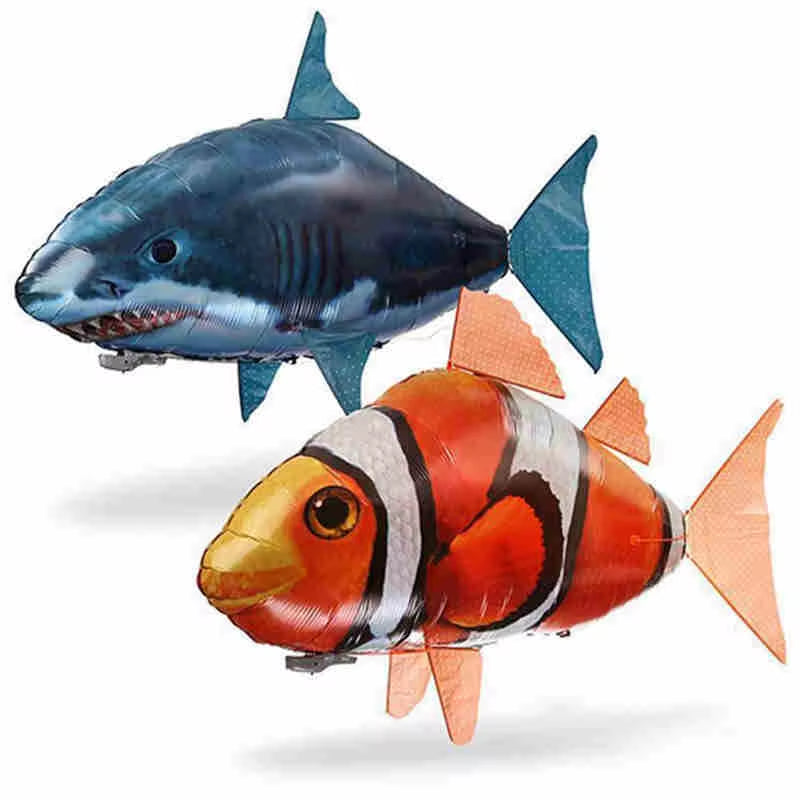Kids Remote Control Shark Balloons- Inflatable Flying Helium Balloon for Boys and Girls Remote Control Blobfish Water Fish Toys