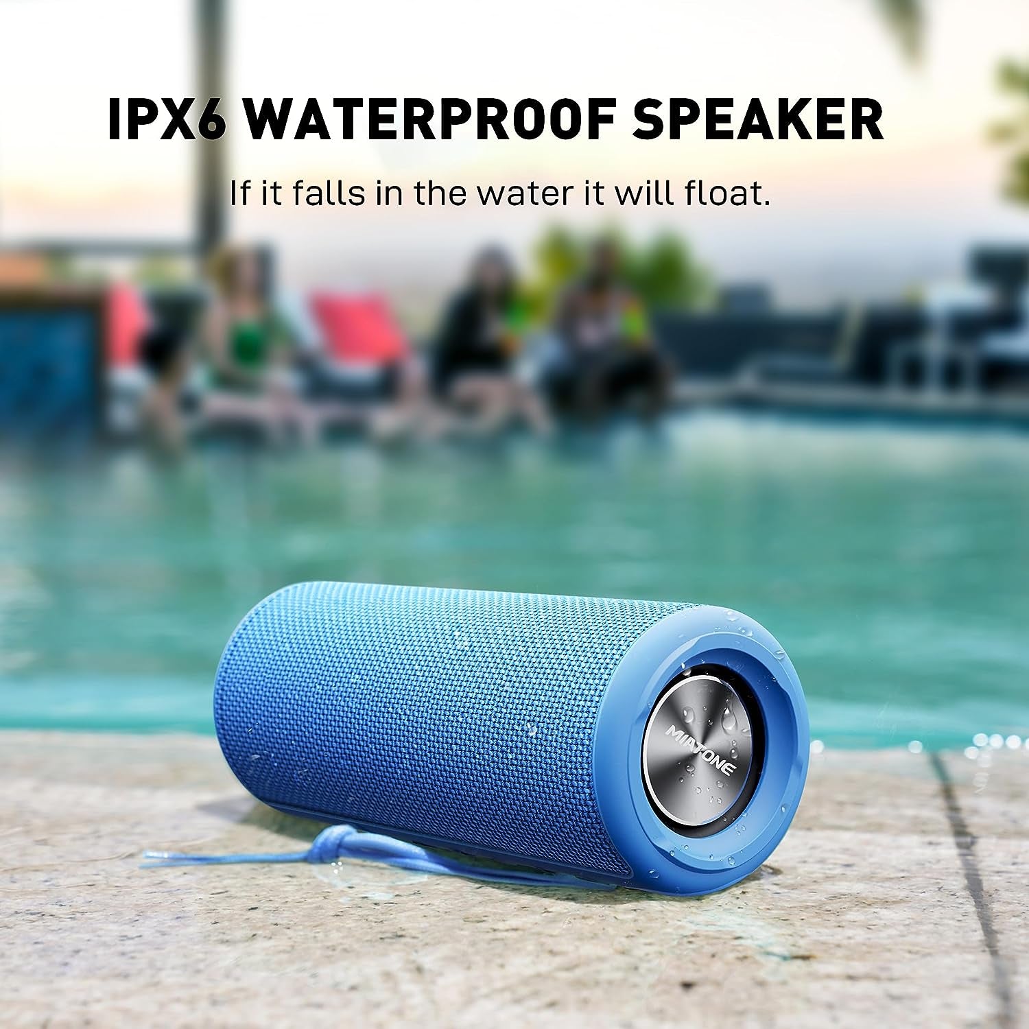 Outdoor Portable Bluetooth Waterproof Speakers - Blue