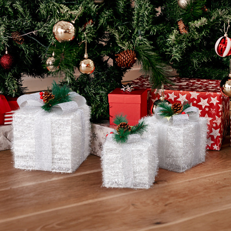 White Christmas Lighting Gift Box