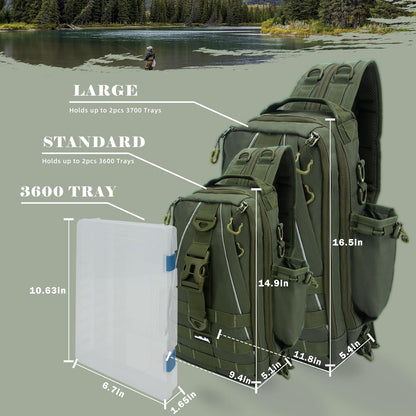 Fishing Backpack Tackle Bag, Fishing Tackle Backpack with Rod Holder