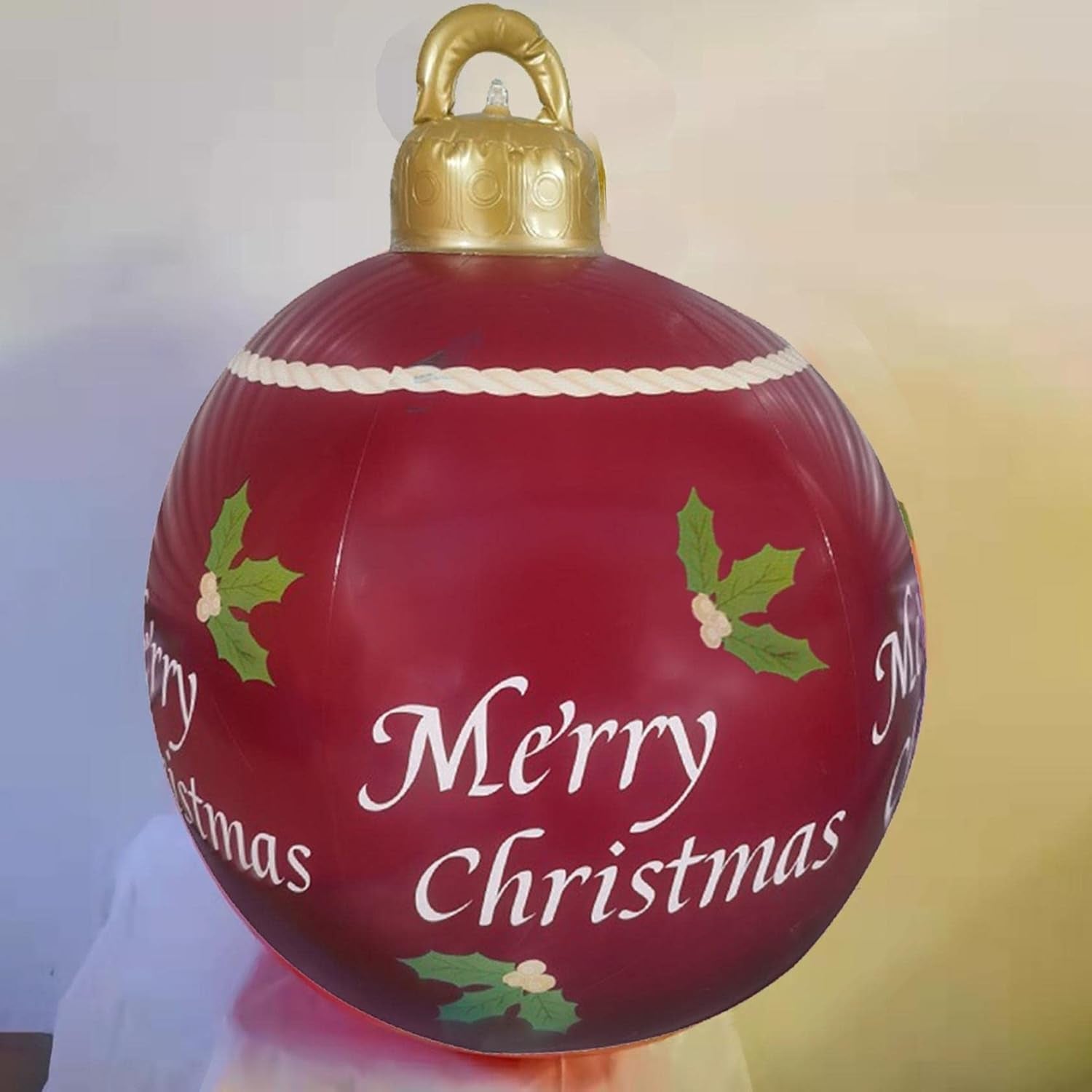 The Latest Christmas Inflatables Outdoor Decorations, 23.62 Inch Outdoor Christmas PVC Inflatable Decorated Ball, Giant Christmas Christmas Tree Decorations, Holiday Inflatables Balls Decoration