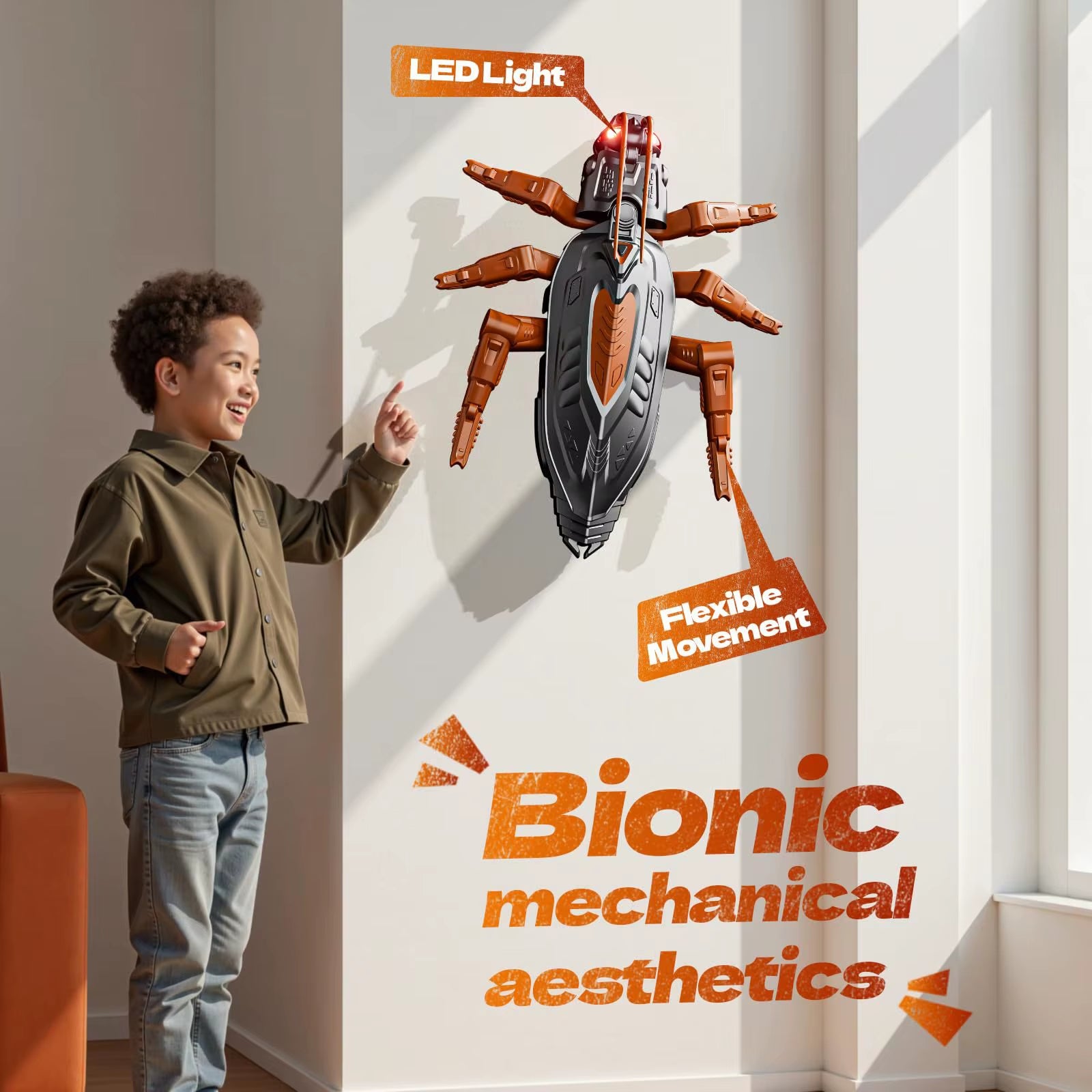 Electric Lizard Remote Control Gecko- Charging Wall Crawling Remote Control Mechanical Gecko Crawler Toy