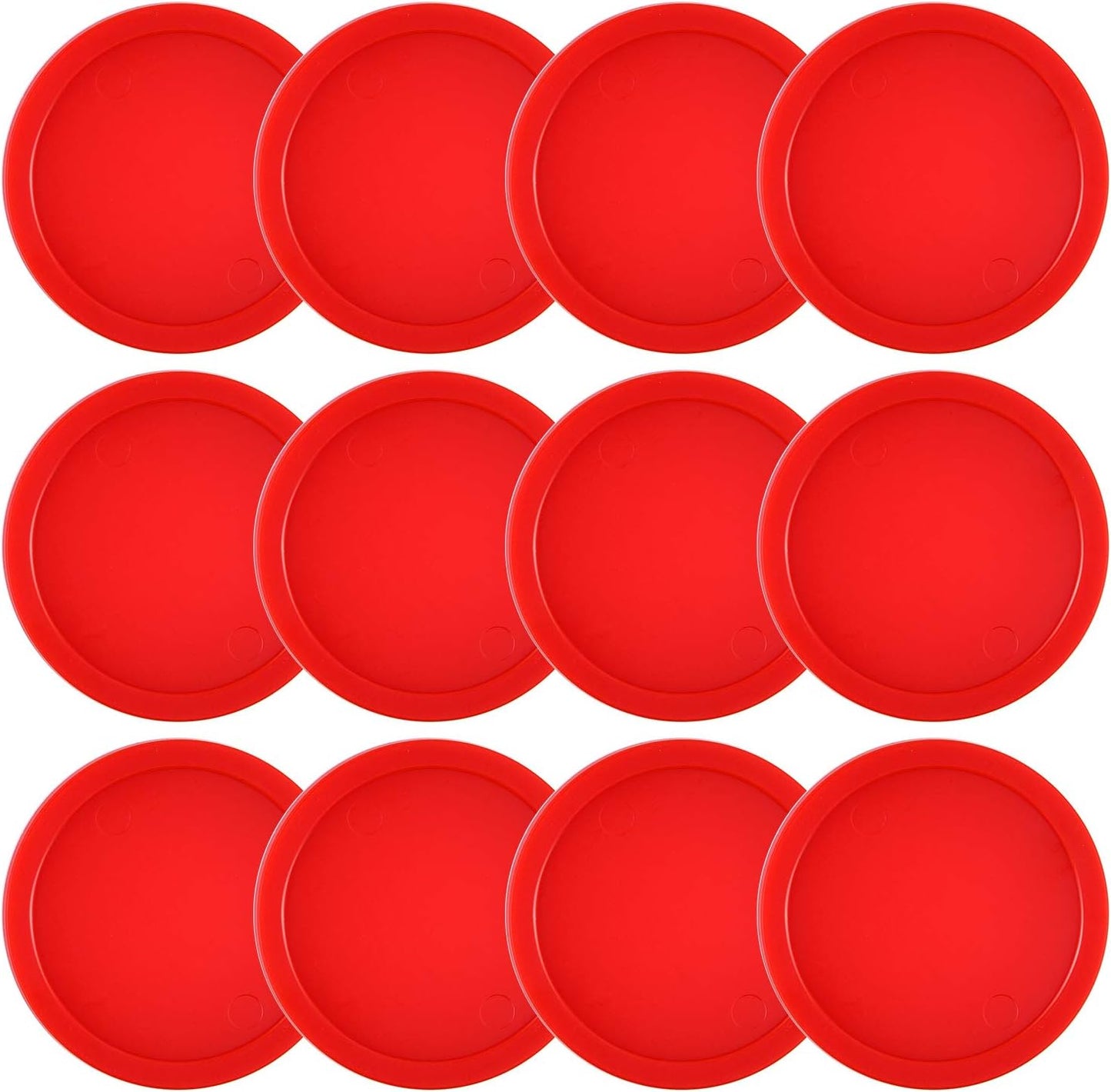 12 Pieces Home Air Hockey Pucks 2.5 Inch Heavy Replacement Pucks for Game Tables Equipment Accessories, 12 Grams