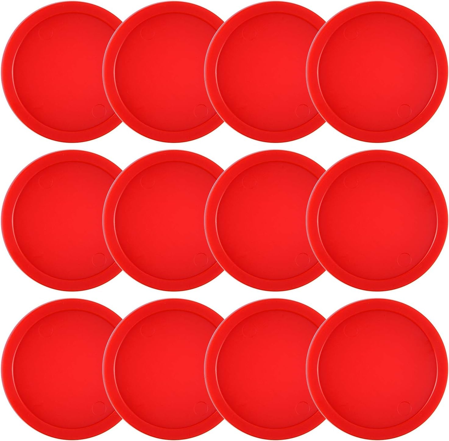 12 Pieces Home Air Hockey Pucks 2.5 Inch Heavy Replacement Pucks for Game Tables Equipment Accessories, 12 Grams