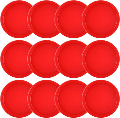12 Pieces Home Air Hockey Pucks 2.5 Inch Heavy Replacement Pucks for Game Tables Equipment Accessories, 12 Grams