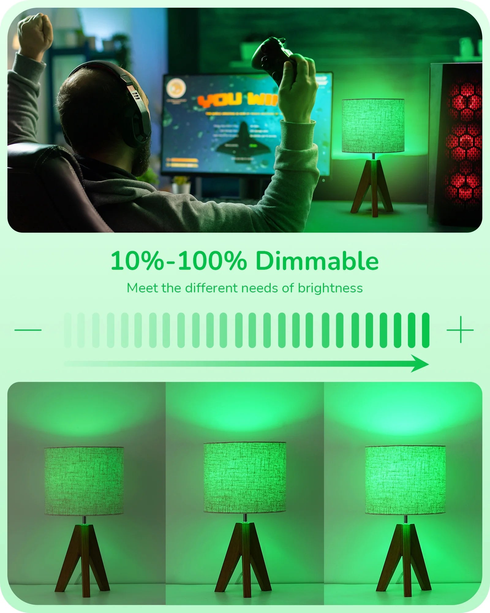 6 Pack Green Christams LED Light Bulb, 5W (60W Equivalent), E12 Base Light Bulb for Party, Holiday, Porch