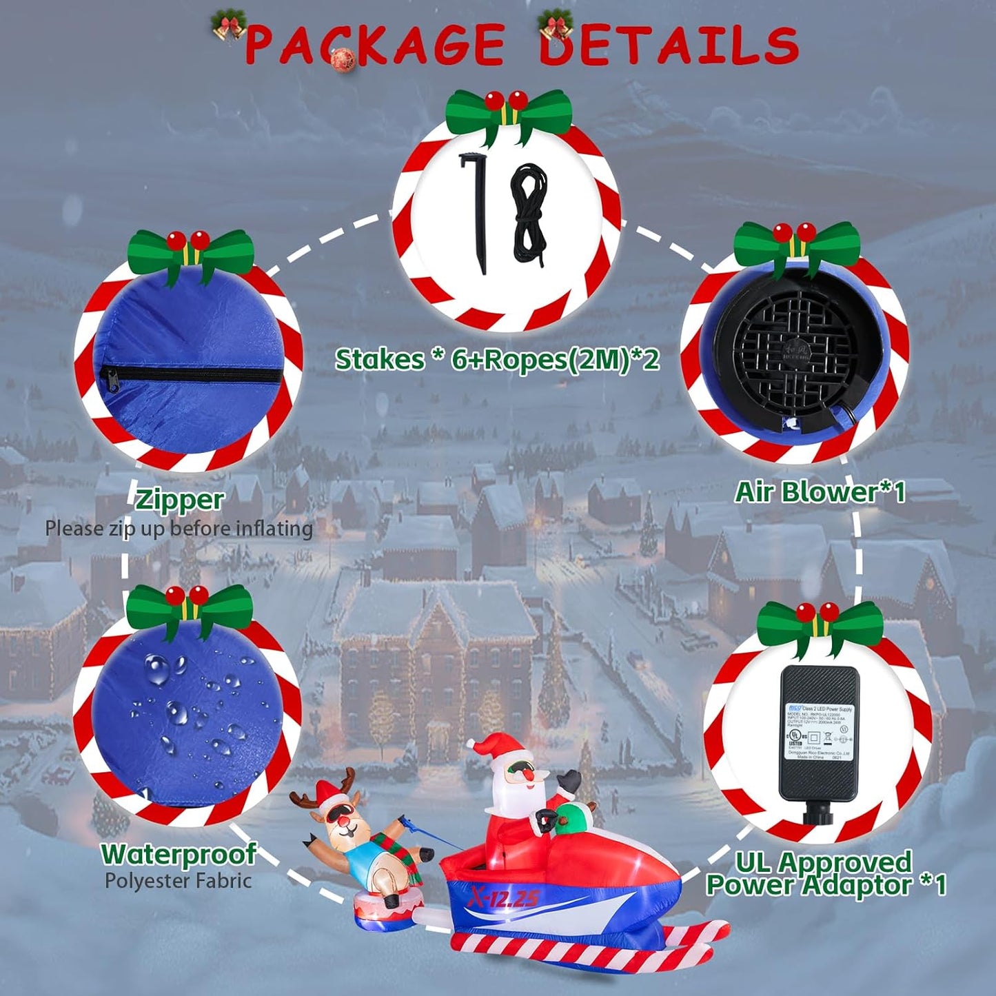 8.5 FT Christmas Inflatables Outdoor Decorations, Funny Christmas Inflatables Sa