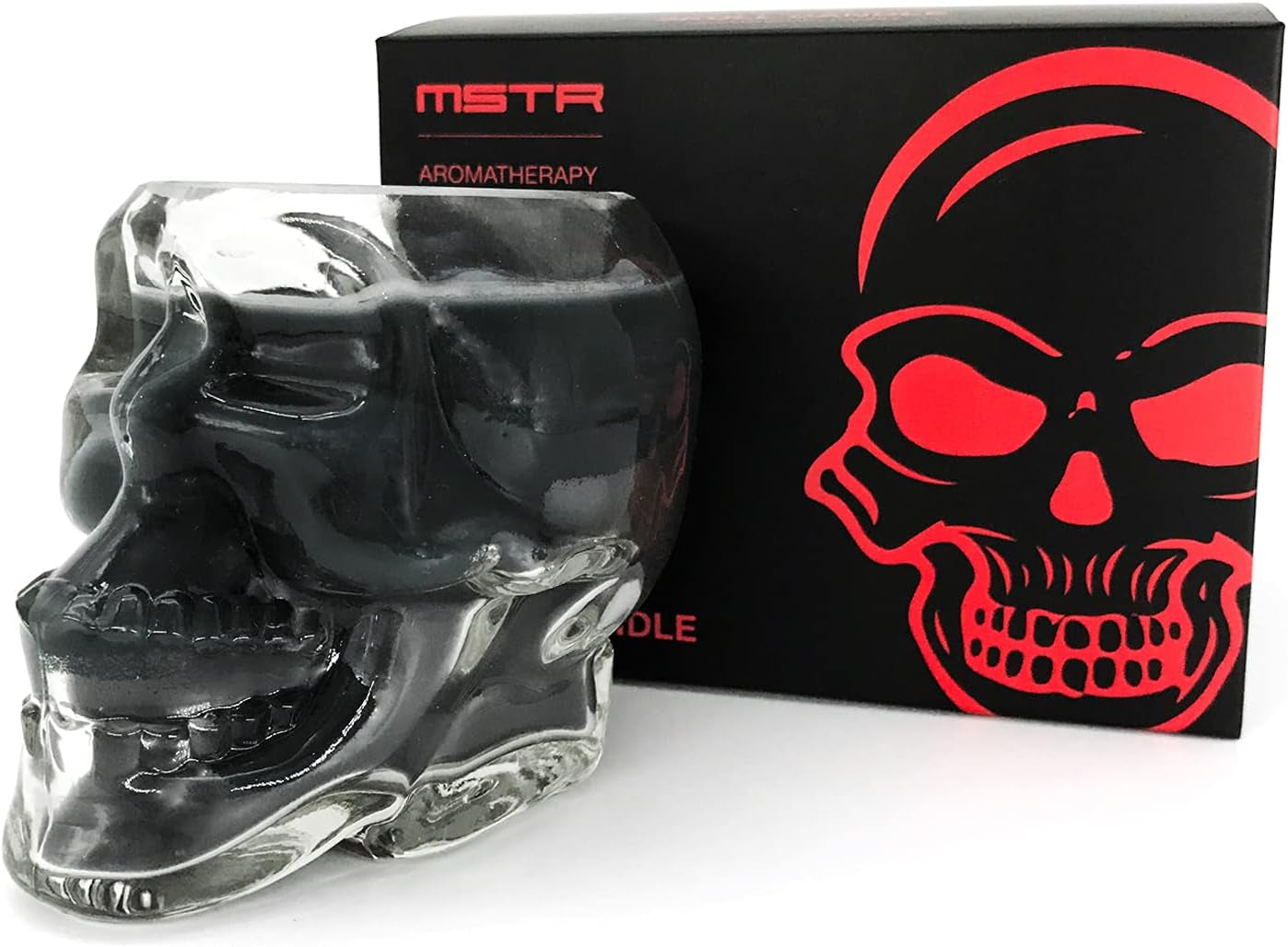 Scented Candles for Men, Novelty Gifts for Men, Cologne Candle Aromatherapy for Boyfriends Husband, Birthday Gift Idea, Grass Jar Skull Candles, Home Decor Candle (4.5Oz)