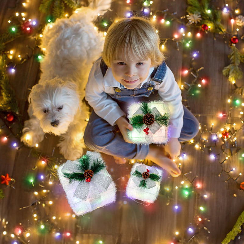 White Christmas Lighting Gift Box