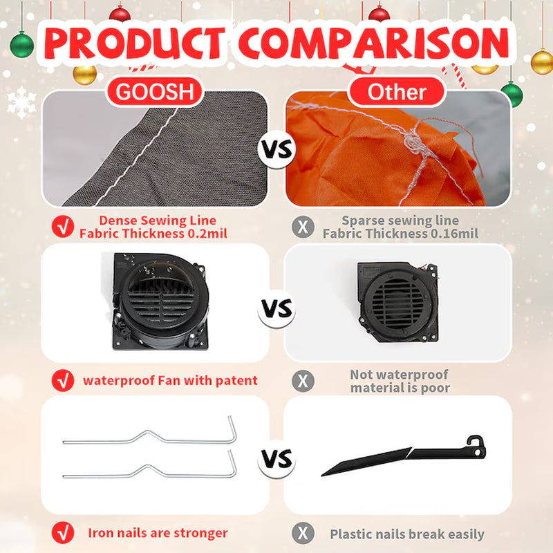 5.6-Ft Lighted Snowman Christmas Inflatable