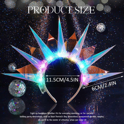 Light up Headband Led Headbands Glow Crown Headpiece Rave Hair Accessories for Women