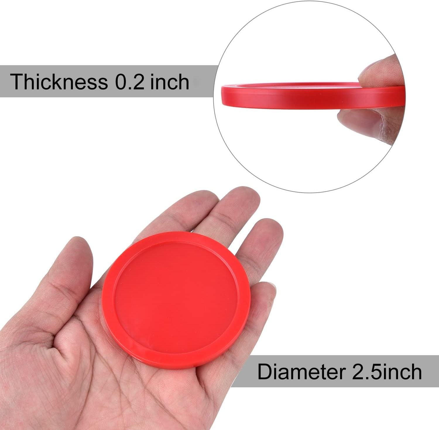 12 Pieces Home Air Hockey Pucks 2.5 Inch Heavy Replacement Pucks for Game Tables Equipment Accessories, 12 Grams