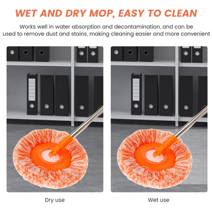 Extended Window Cleaning Kit 360° Rotatable Sunflower Mops Set- Removable High-Rise Cleaning Supplies Wall Ceiling Cleaning Tool