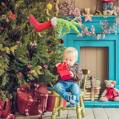 Christmas Elf Body Decorations,Elf Arms for Christmas Tree Decorations, Elf Head for Christmas Tree Decoration,Thief Stole Christmas Elf Stuffed Legs Stuck Tree Topper Garland Ornaments (Elf Arms-A1)