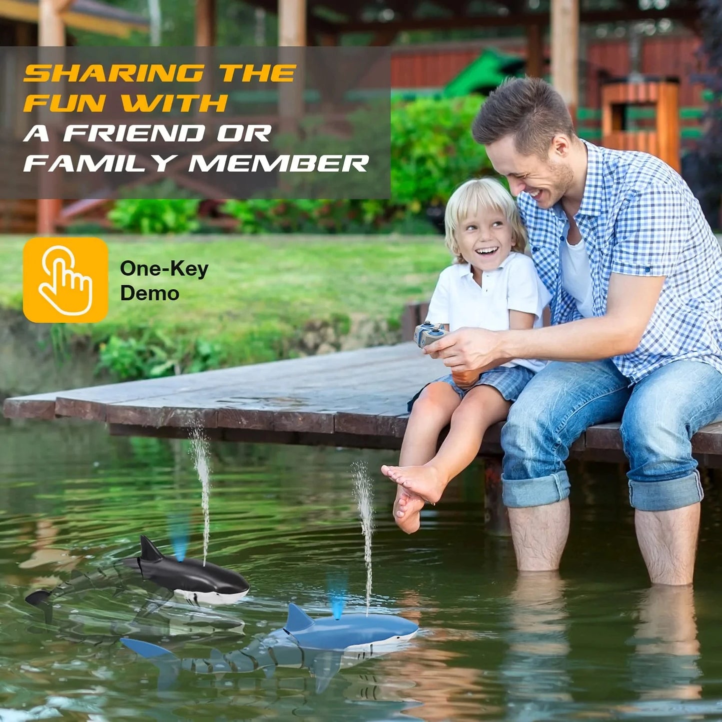 Smart Rc Shark Whale Spray Water Toy- Remote Controlled Boat Ship Submarine Robots Fish Electric Toys for Kids Boys Baby Children