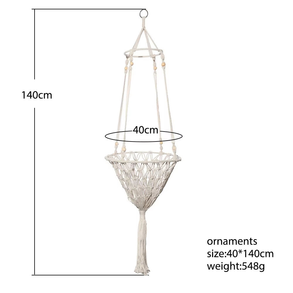 Pet Cat Hammock Swing Bed- Bohemian Handwoven Tapestry Cotton Macrame for Home Bedroom Decoration Wall Hanging without Mat