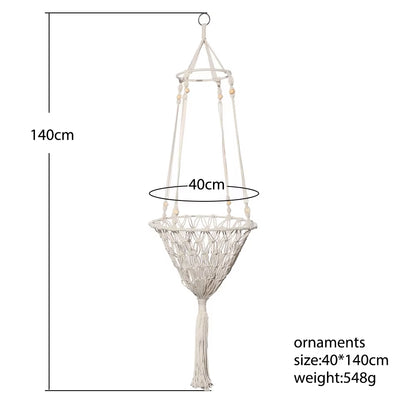 Pet Cat Hammock Swing Bed- Bohemian Handwoven Tapestry Cotton Macrame for Home Bedroom Decoration Wall Hanging without Mat