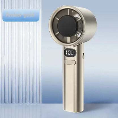 Stay Cool Anywhere with the 120 Wind Speed Portable Handheld Mini Fan - USB Rechargeable Air Cooler for Camping