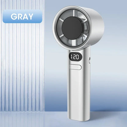 Stay Cool Anywhere with the 120 Wind Speed Portable Handheld Mini Fan - USB Rechargeable Air Cooler for Camping